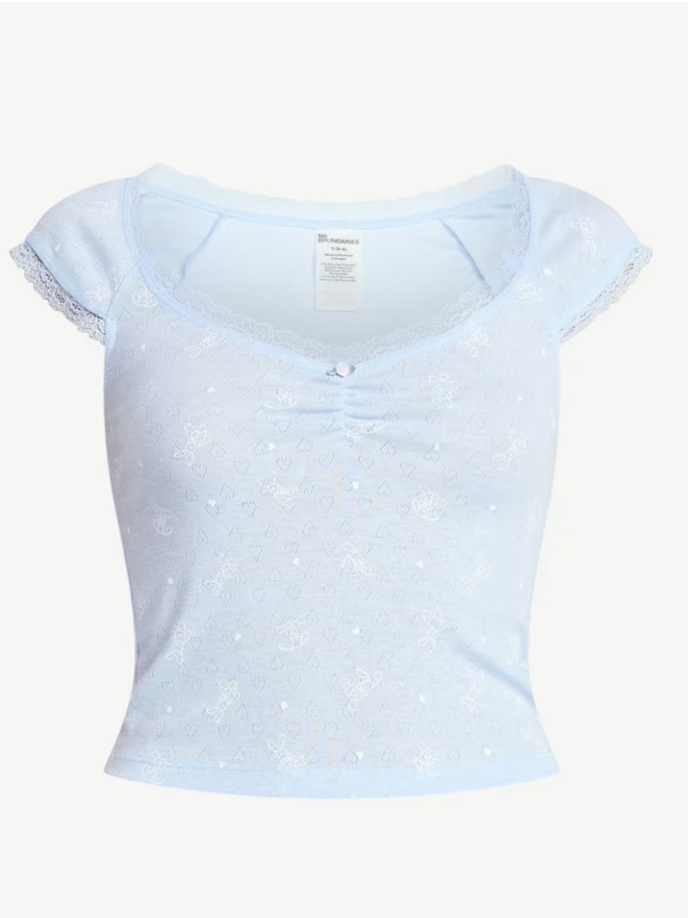 No Boundaries Sleep Pointelle Knit Baby Tee